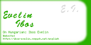 evelin ibos business card